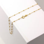 Collier chaîne à billes en or 9 carats, 45 cm