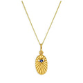 Collier médaillon ovale en argent sterling plaqué or de 35 à 81 cm