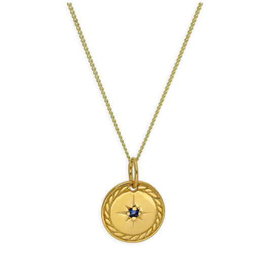 Collier médaillon étoile en argent sterling plaqué or 14 à 32 pouces