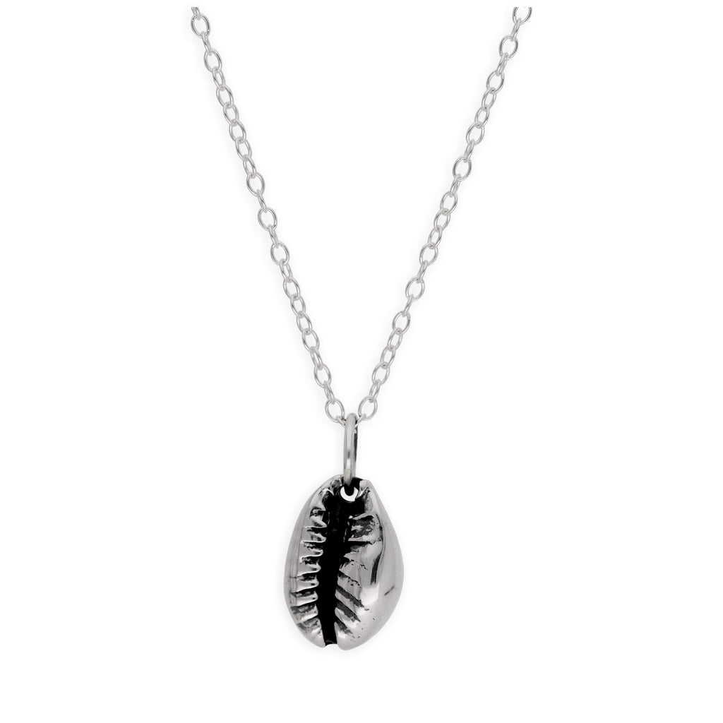 Collier en argent sterling avec coquillages cauris de 35 à 55 cm