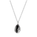 Collier en argent sterling avec coquillages cauris de 35 à 55 cm