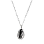 Collier en argent sterling avec coquillages cauris de 35 à 55 cm