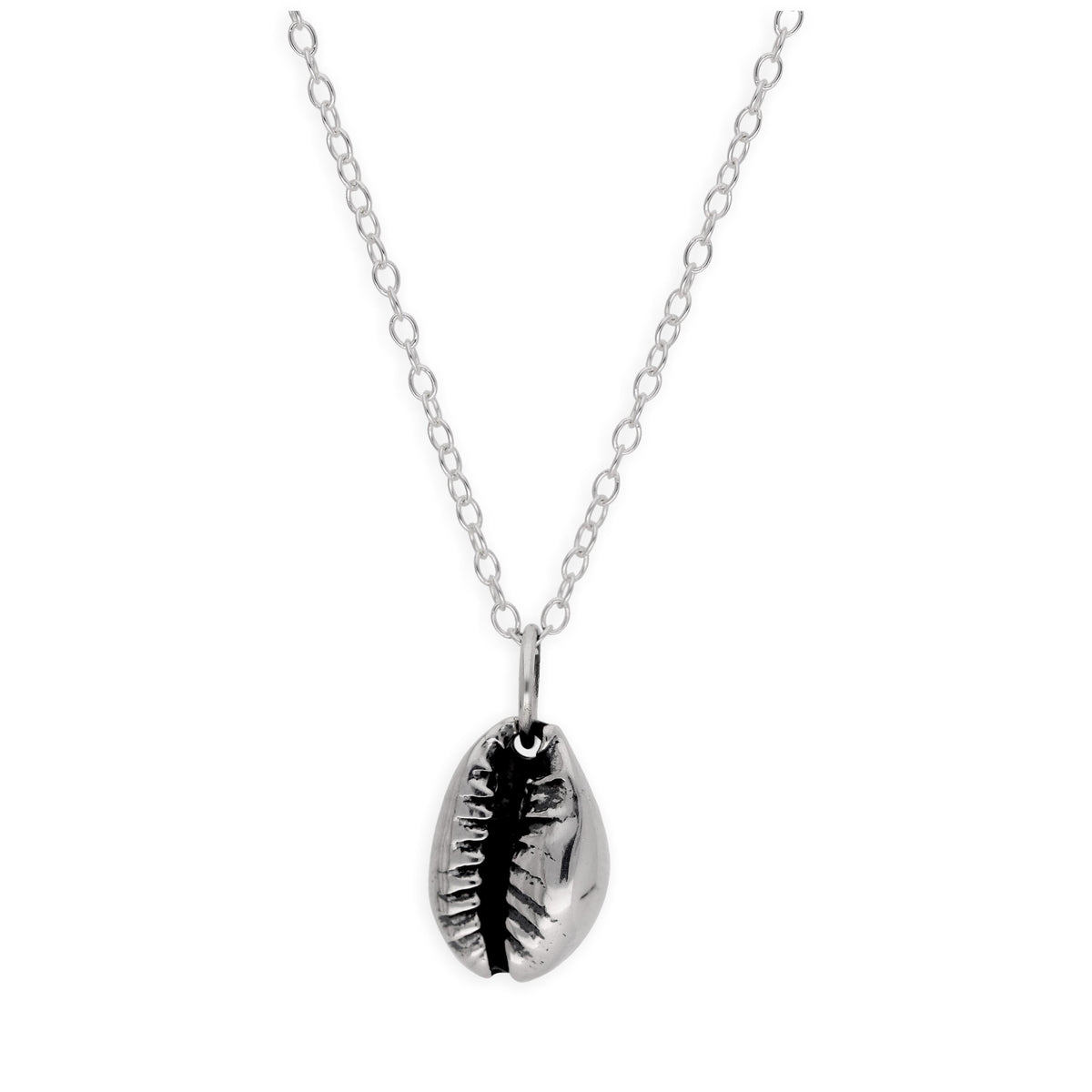 Collier en argent sterling avec coquillages cauris de 35 à 55 cm