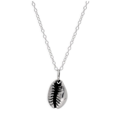 Collier en argent sterling avec coquillages cauris de 14 à 22 pouces