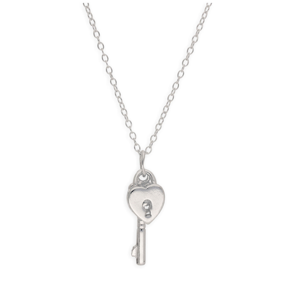 Collier en argent sterling avec cadenas en forme de cœur, 35 à 55 cm