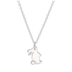 Collier lapin plat en argent sterling de 35 à 55 cm