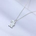 Collier lapin plat en argent sterling de 35 à 55 cm