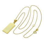 Collier rectangulaire en argent sterling plaqué or gravable 35-81 cm