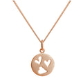 Collier triple cœur ouvert en argent sterling plaqué or rose, 35 à 81 cm