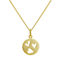 Collier triple cœur en argent sterling plaqué or de 35 à 81 cm
