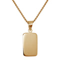 Collier en argent sterling plaqué or rose avec étiquette gravable de 35 à 71 cm