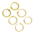 Ensemble de boucles d'oreilles créoles triples en or 9 carats de 0,8 mm, 1 mm et 1,2 mm, 8 mm