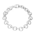 Bracelet gourmette en argent sterling de 19 cm d'épaisseur et 7 mm