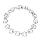 Bracelet gourmette en argent sterling de 19 cm d'épaisseur et 7 mm