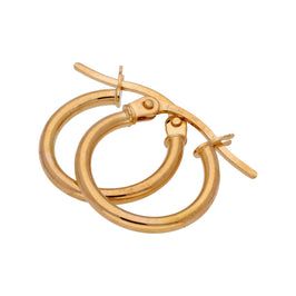 Boucles d'oreilles créoles à charnière en or 9 carats de 13 mm