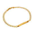 Bracelet d'identification ouvert en or 9 carats - 17,8 cm