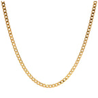 Collier gourmette en or 9 carats de 2 mm d'épaisseur, taille diamant, 45 cm