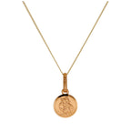 Petit collier rond Saint-Christophe en or 9 carats, 40 à 55 cm