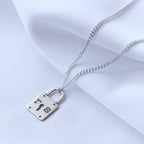 Collier sur mesure en argent sterling avec cadenas à trou de serrure de 40 à 71 cm