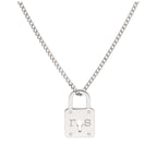 Collier sur mesure en argent sterling avec cadenas à trou de serrure de 40 à 71 cm