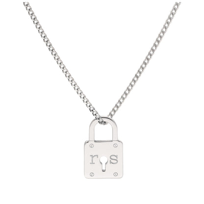 Collier sur mesure en argent sterling avec cadenas à trou de serrure de 40 à 71 cm