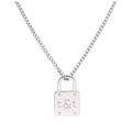 Collier cadenas sur mesure en argent sterling avec initiales, 40 à 71 cm