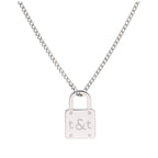Collier cadenas sur mesure en argent sterling avec initiales, 40 à 71 cm