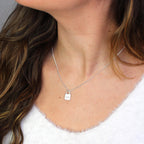 Collier cadenas sur mesure en argent sterling avec initiales, 40 à 71 cm