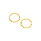 Boucles d'oreilles créoles dormeuses en argent sterling plaqué or de 8 mm