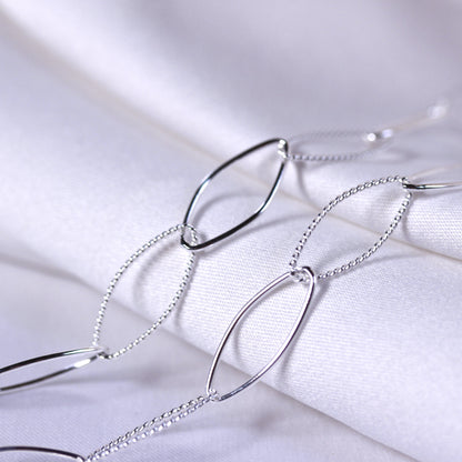 Collier à maillons ovales torsadés en argent sterling 14 + 2 pouces