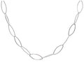 Collier à maillons ovales torsadés en argent sterling 35 cm + 5 cm