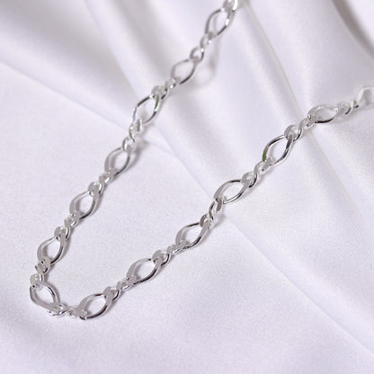 Collier à maillons torsadés Figaro en argent sterling de 40 à 45 cm