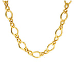 Collier à maillons torsadés Figaro en argent sterling plaqué or de 40 à 45 cm
