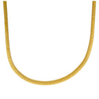 Collier serpent carré en argent sterling plaqué or de 2 mm, 40 à 45 cm