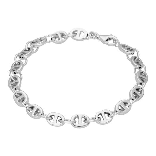Bracelet à maillons épais en argent sterling de 18 cm