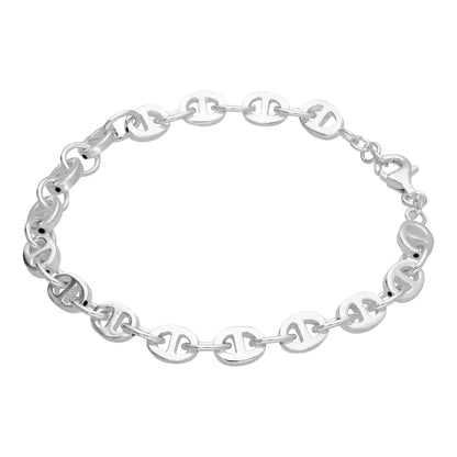 Bracelet à maillons épais en argent sterling de 19 cm