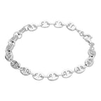 Bracelet à maillons épais en argent sterling de 19 cm