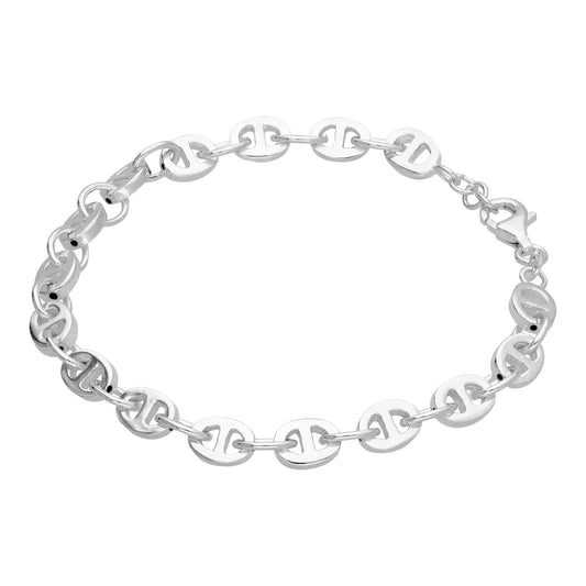 Bracelet à maillons épais en argent sterling de 19 cm