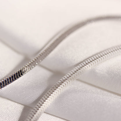 Collier chaîne serpent carrée en argent sterling de 40 à 45 cm