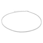 Collier chaîne serpent carrée en argent sterling de 40 à 45 cm