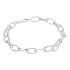Bracelet à maillons épais en argent sterling de 18 cm