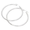 Boucles d'oreilles créoles unies en argent sterling de 55 mm