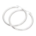 Boucles d'oreilles créoles unies en argent sterling de 45 mm