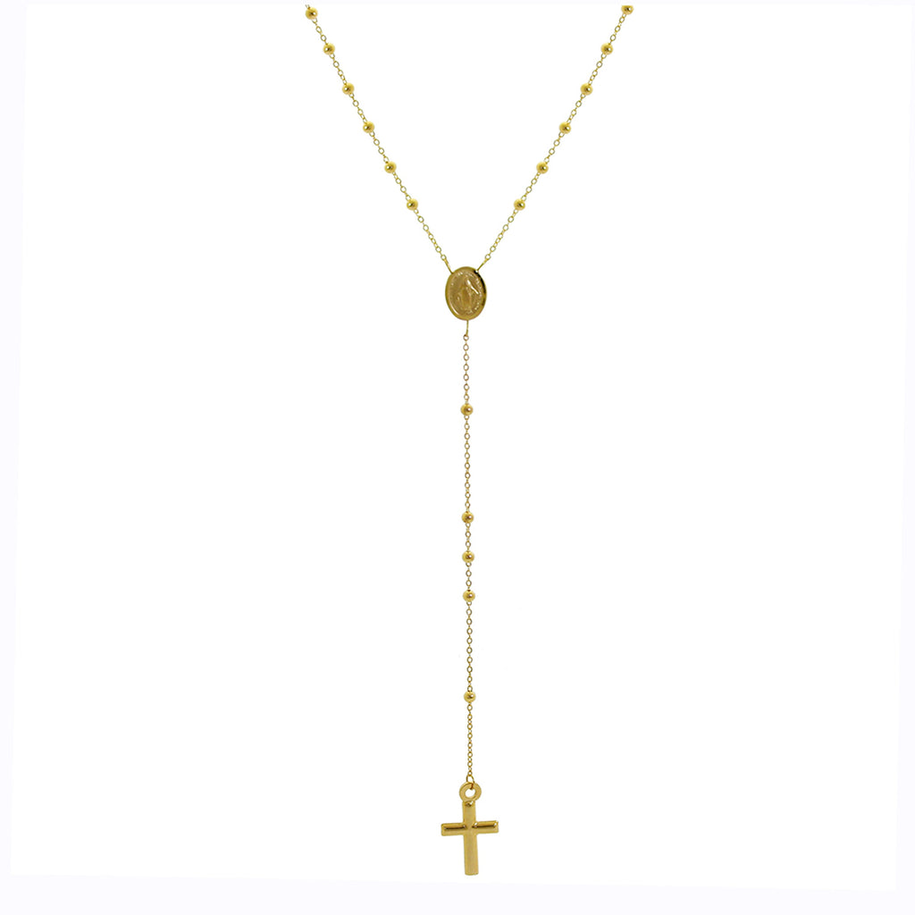 Collier chapelet réglable en or fin 9 carats