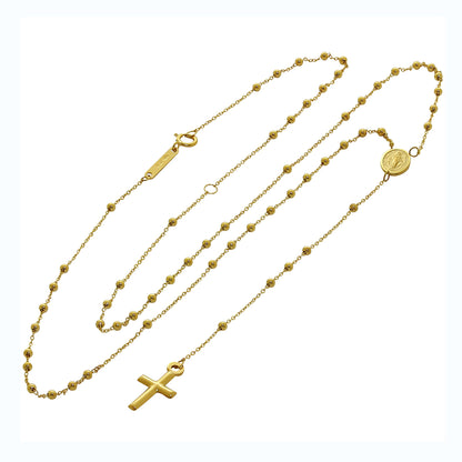 Collier chapelet réglable en or fin 9 carats