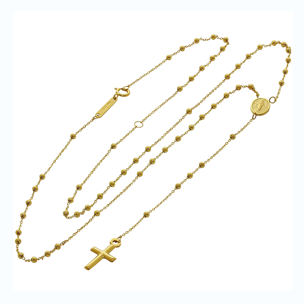 Collier chapelet réglable en or fin 9 carats