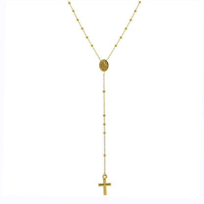 Collier chapelet réglable en or fin 9 carats