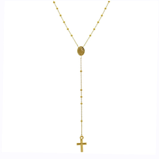 Collier chapelet réglable en or fin 9 carats
