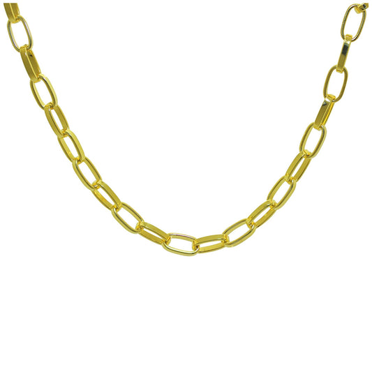 Collier réglable en argent sterling plaqué or de 40 à 45 cm