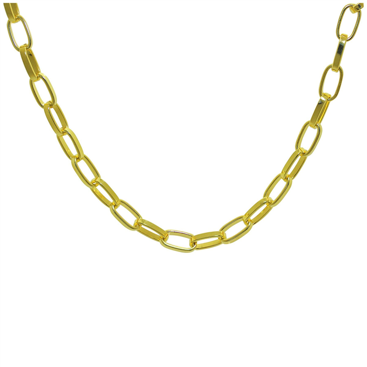 Collier réglable en argent sterling plaqué or de 40 à 45 cm